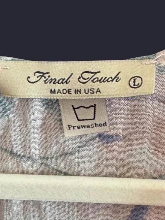 Final Touch Blush Pink and Blue Floral Maxi Dress - Picture 3 of 3